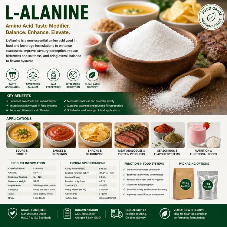 L-Alanine food additive food additive ingredient illustration